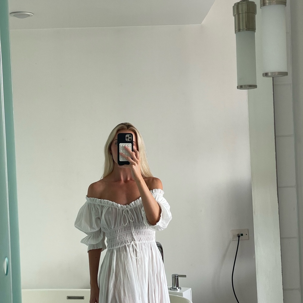Doen Ischia White Midi Dress